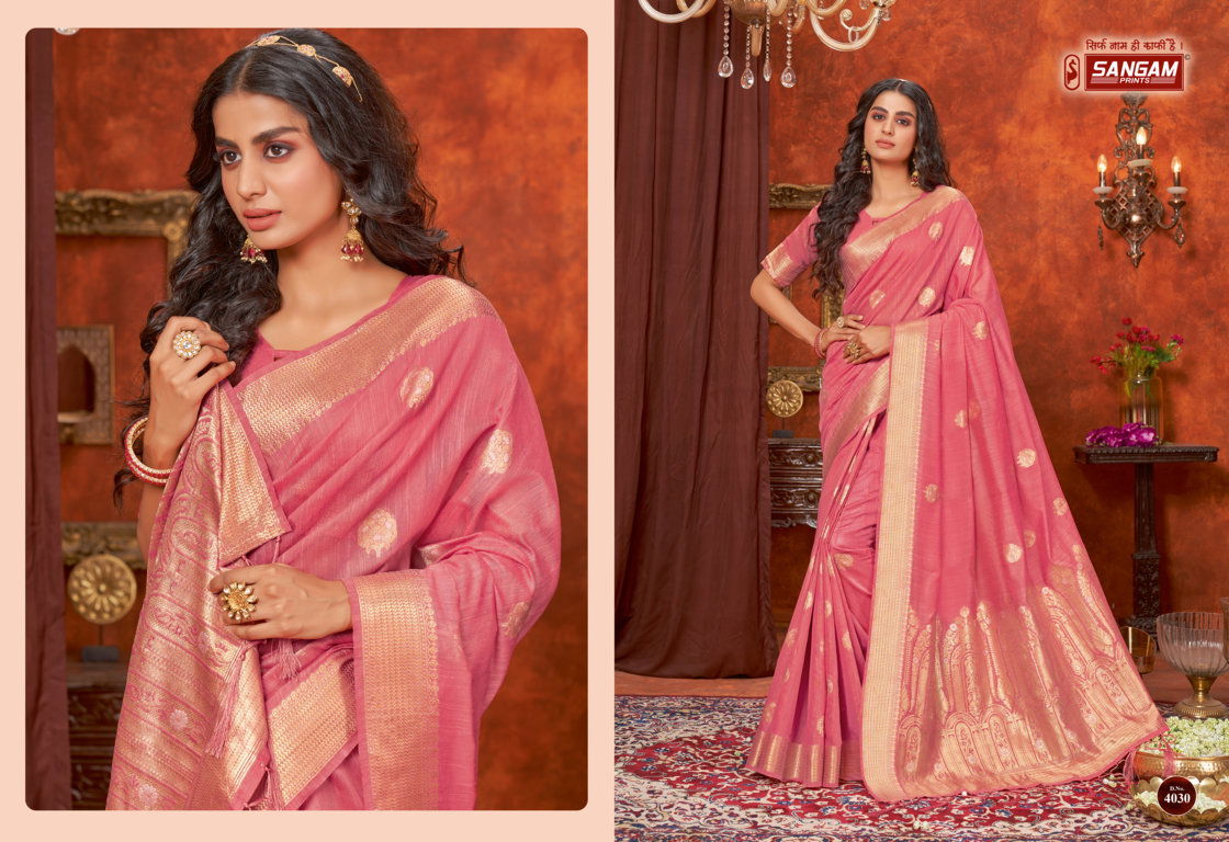 Sangam Bluemoon New Designer Ethnic Wear Cotton Handloom Sarees Collection